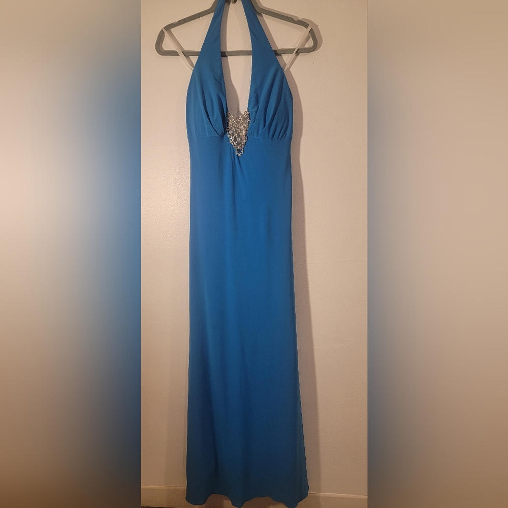 Blue evening dress